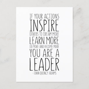 If Your Actions Inspire Others, John Quincy Adams Postcard