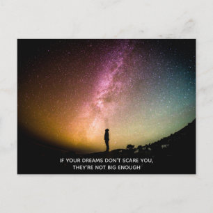 If your dreams don't scare you postcard