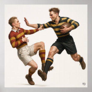 If Your Go High - Vintage Rugby Print