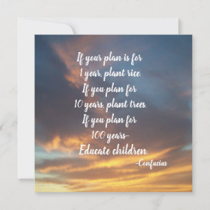 IF YOUR PLAN CONFUCIUS FLAT CARD