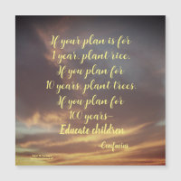 IF YOUR PLAN CONFUCIUS MAGNETIC CARD