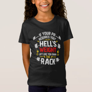 If your pr gym motivation quote with white text T-Shirt