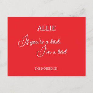 If you're a bird, I'm a bird Personalised Postcard
