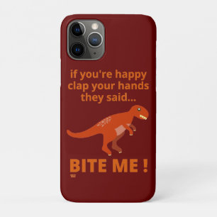 "IF YOU'RE HAPPY CLAP YOUR HANDS" funny dinosaur   Case-Mate iPhone Case