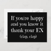 If You're Happy Funny Quote Postcard (Front/Back)
