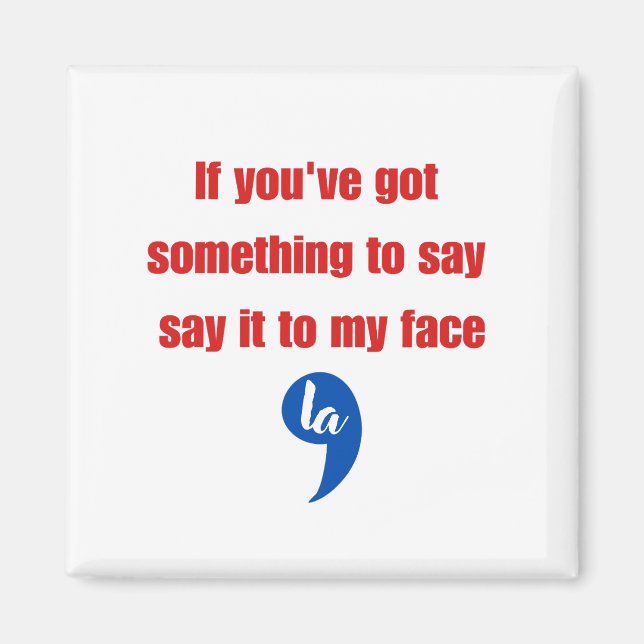 If You've Got Something To Say Say It To My Face Magnet (Front)