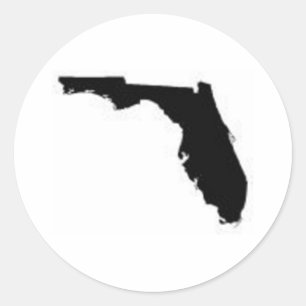 iFLORIDA MAP2 Classic Round Sticker