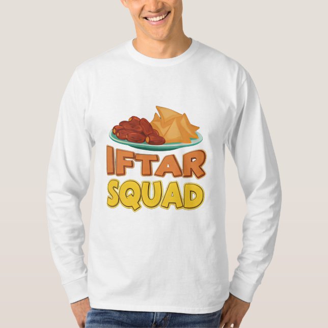 Iftar Squad Ramadan Food Illustration T-Shirt (Front)