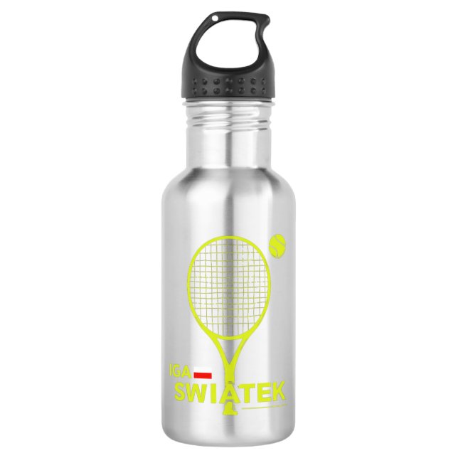 Iga Swiatek, tennis player, goat, champion 532 Ml Water Bottle (Front)