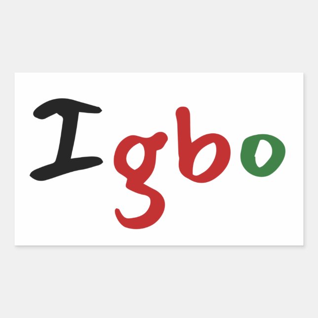 Igbo African Rectangular Sticker (Front)