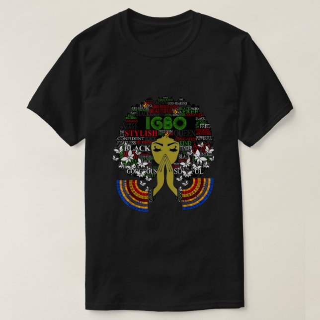 Igbo Girl  Cute Nigerian Girl Of Nigeria T-Shirt (Design Front)