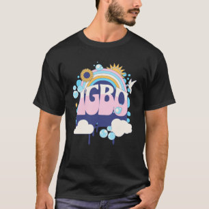 Igbo Peace 60s Lettering Ancestry Initiation DNA R T-Shirt