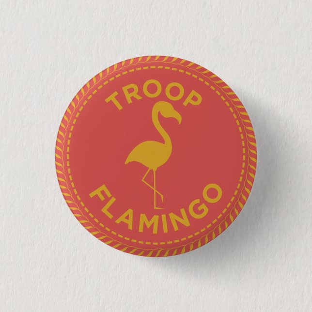 IGGPPCamp Troop Flamingo Button (Front)