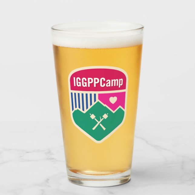 IGGPPCamp Tumbler Beer Glass (Front Filled)