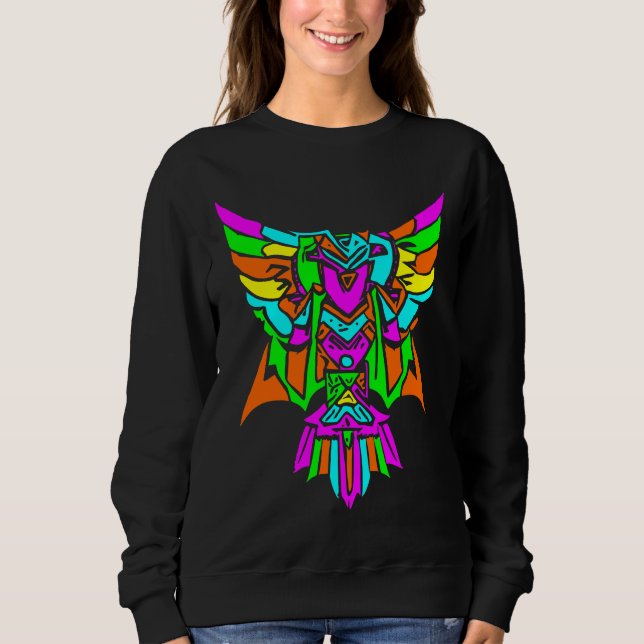 Iggy, Aztec Style Eagle, Abstract, Healing Sweatshirt (Front)