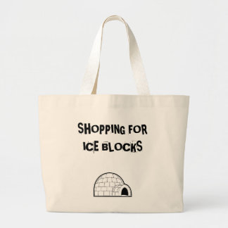 igloo 1, SHOPPING FORICE BLOCKS Large Tote Bag