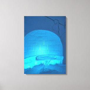Igloo Room at Hotel de Glace, Quebec, Canada Canvas Print