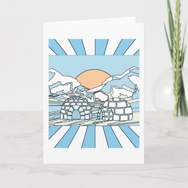 Igloo snow and ice landscape card (Front)