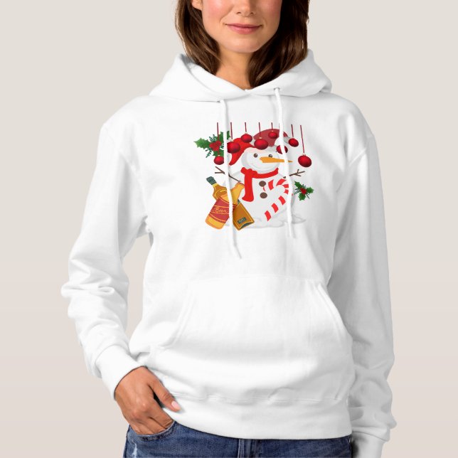 Igloo With Beer – Funny Christmas Hoodie (Front)