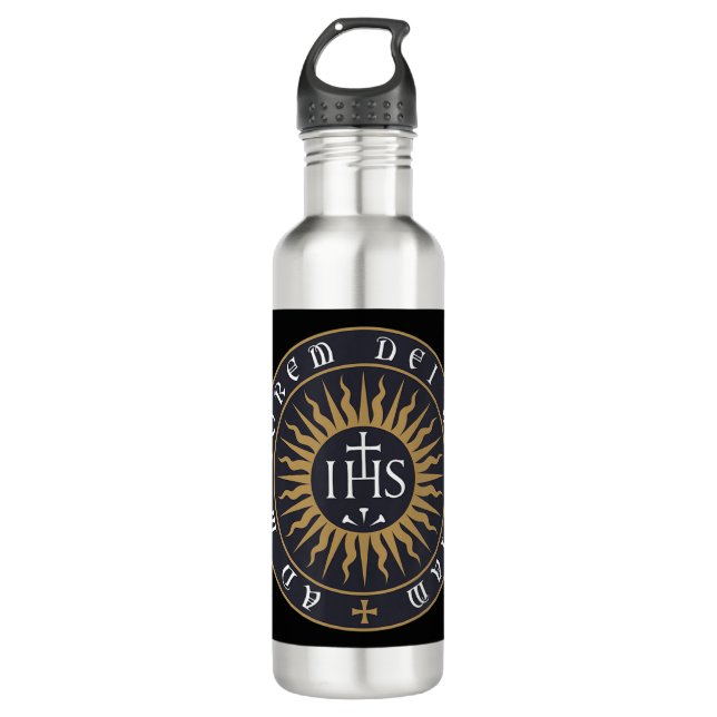 Ignatius of Loyola Society of Jesus Catholic T-Shi 710 Ml Water Bottle (Front)