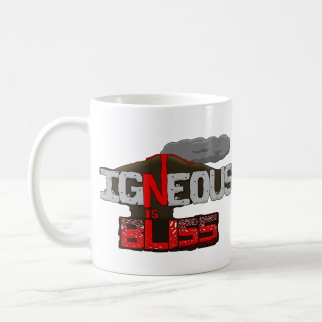 Igneous is Bliss Volcano Mug (Left)