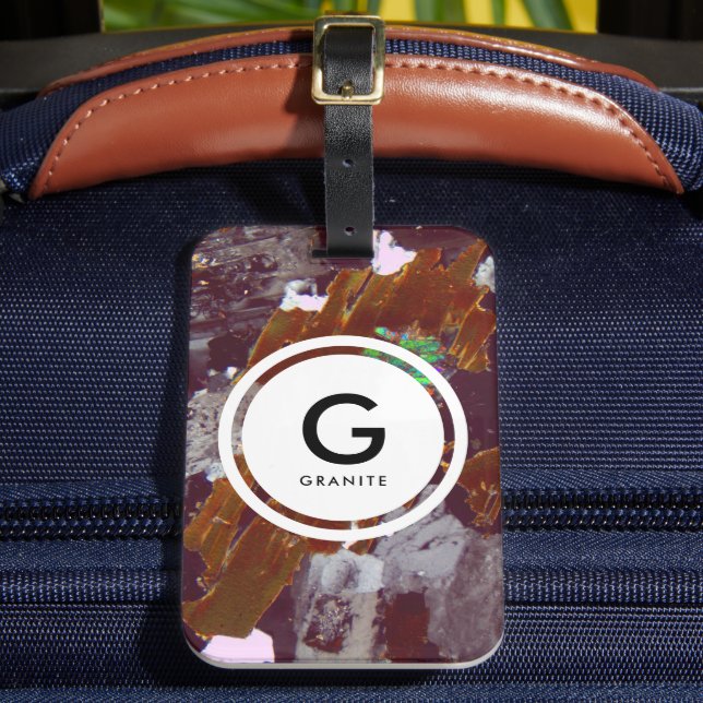 Igneous Rock Thin Section Monogram Luggage Tag (Front Insitu 2)
