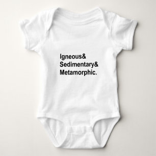 Igneous Sedimentary Metamorphic   Types of Rocks Baby Bodysuit