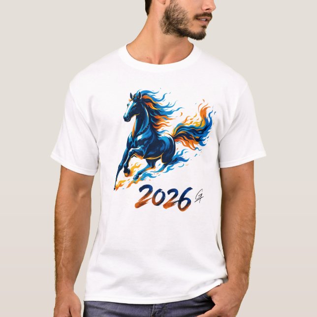 IGNITE,Midnight Ember Stallion Graphic T-Shirt (Front)