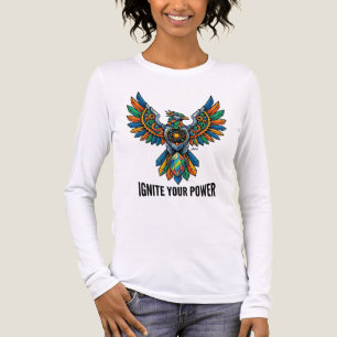 Ignite Your Power Mechanical Phoenix Graphic Long Tri-Blend Shirt