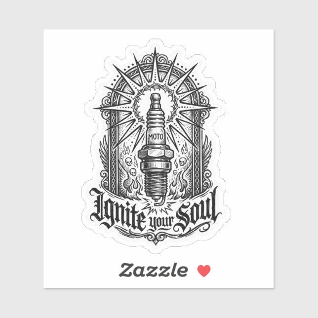 Ignite Your Soul Spark Plug Decal (Sheet)