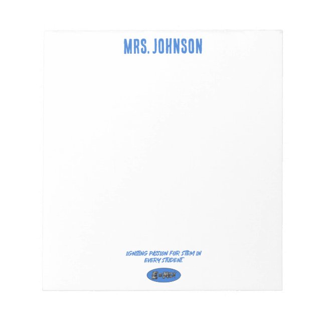 Igniting STEM Passion: Empowering Every Student Notepad (Front)