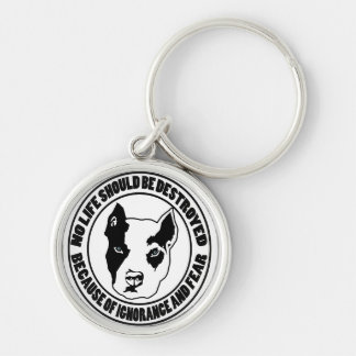 Ignorance and Fear Destroys Life Key Ring