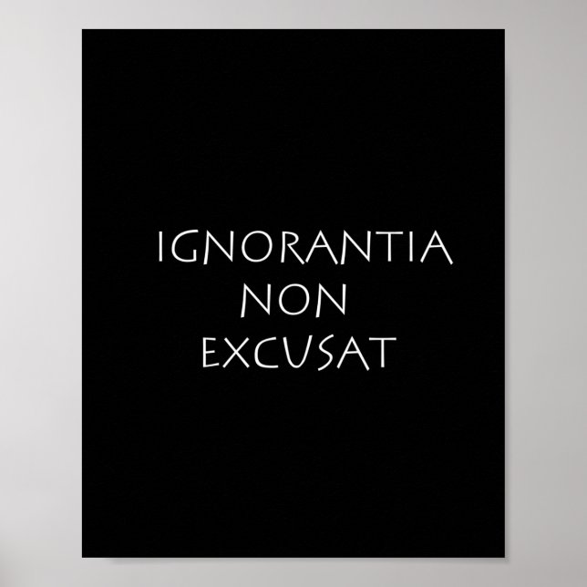 Ignorantia non excusat poster (Front)