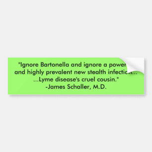 "Ignore Bartonella and ignore a powerful and hi... Bumper Sticker