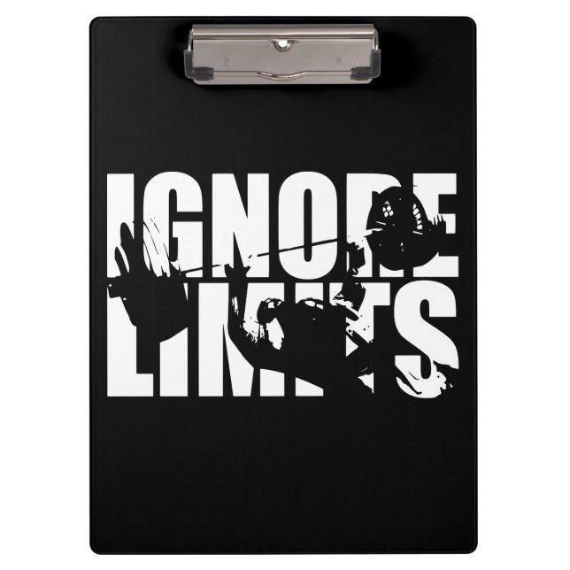 Ignore Limits - Bench Press - Workout Motivational Clipboard (Front)
