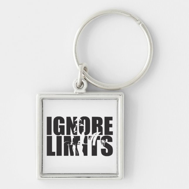 IGNORE LIMITS - Deadlift - Workout Motivational Key Ring (Front)