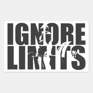 IGNORE LIMITS - Deadlift - Workout Motivational Rectangular Sticker