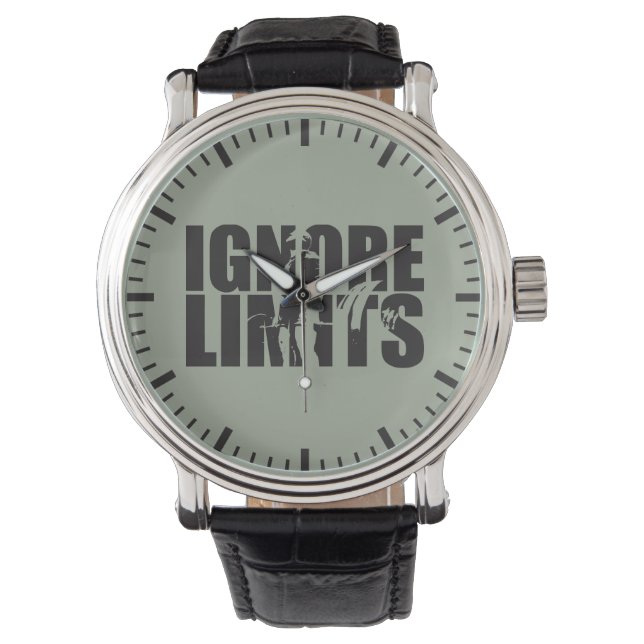 IGNORE LIMITS - Deadlift - Workout Motivational Watch (Front)