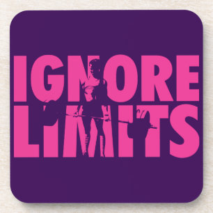 IGNORE LIMITS - Women's Weightlifting Motivational Coaster