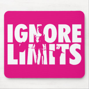 IGNORE LIMITS - Women's Weightlifting Motivational Mouse Pad