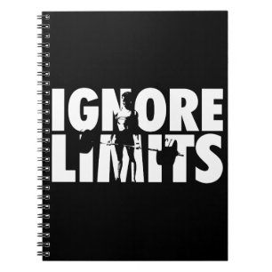 IGNORE LIMITS - Women's Weightlifting Motivational Spiral Notebook
