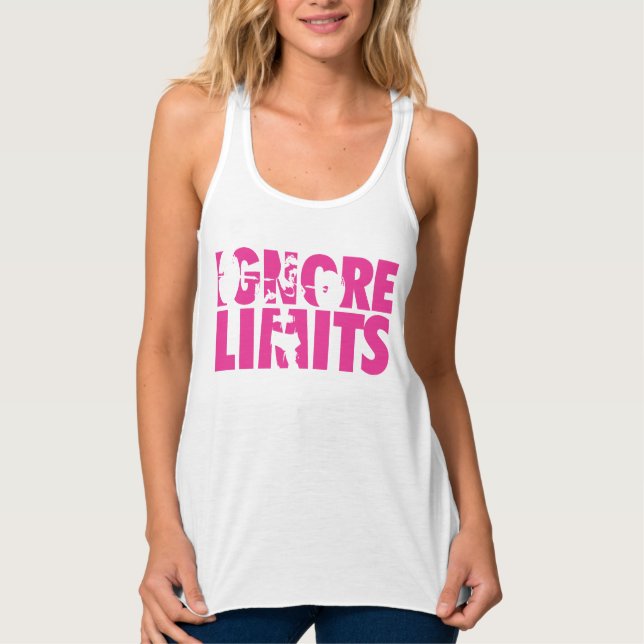IGNORE LIMITS - Women's Workout Motivational Singlet (Front)