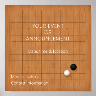 Igo Baduk Weiqi Custom Poster