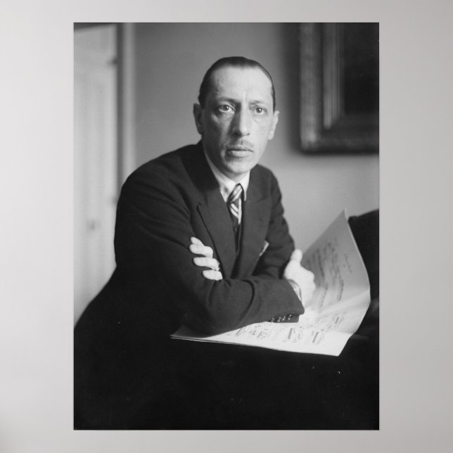 Igor Stravinsky Portrait Poster (Front)