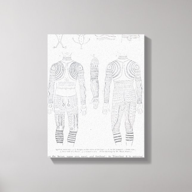 Igorrote tattooing canvas print (Front)