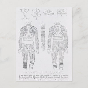 Igorrote tattooing postcard