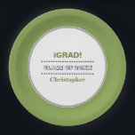 iGrad. Personalised Graduation Party  Paper Plate<br><div class="desc">iGrad. Graduation Party Paper Plates with personalised name,  year and text. Matching Graduation Party Invitations,  Graduation Party Favours and Gifts available in the Graduation Category of our store.</div>