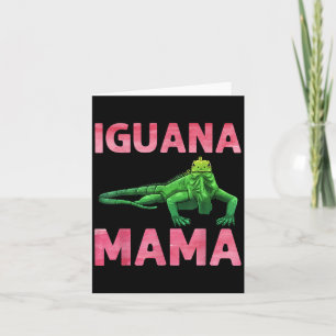 Iguana Art For Mum Girls Women Lizard Reptile Igua Card