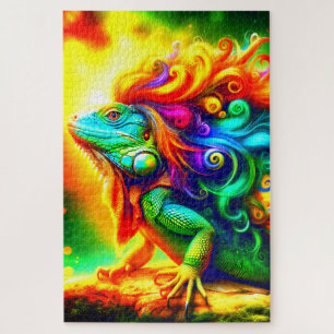 Iguana Art Jigsaw Puzzle