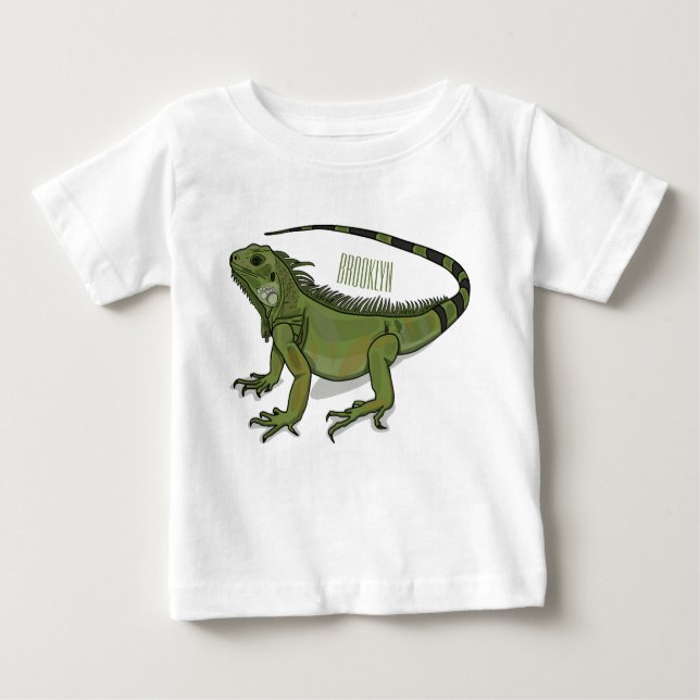 Iguana cartoon illustration baby T-Shirt (Front)